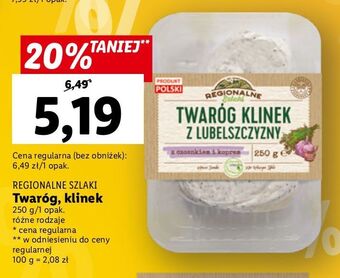 Lidl Twaróg klinek z lubelszczyzny czosnkiem i koprem regionalne szlaki oferta