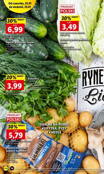 Lidl Ogórki gruntowe oferta