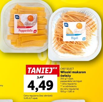 Lidl Makaron pappardelle chef select oferta