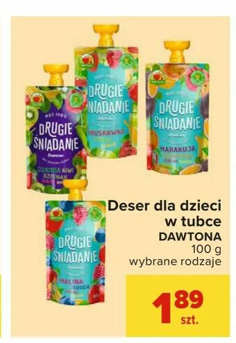 Carrefour Deser dla dzieci w tubce oferta