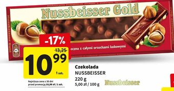 Intermarche Czekolada mleczna z całymi orzechami alpen gold nussbeisser oferta