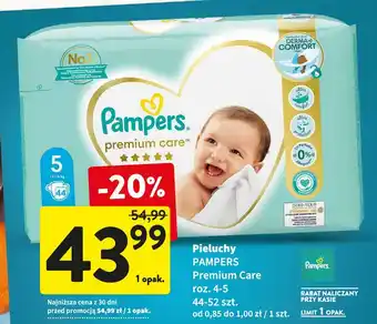 Intermarche Pieluszki dla dzieci 5 pampers premium care oferta