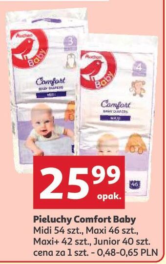 Auchan Pieluchy comfort junior auchan baby oferta