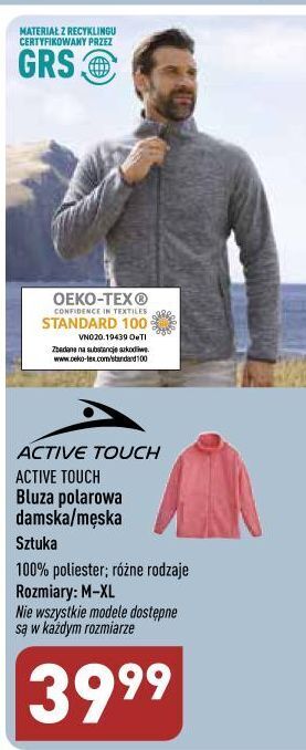 Bluza polarowa męska m-xl active touch