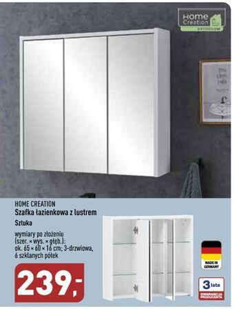 ALDI Szafka łazienkowa z lustrem home creation oferta