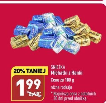 ALDI Cukierki z hanki śnieżka michałki oferta