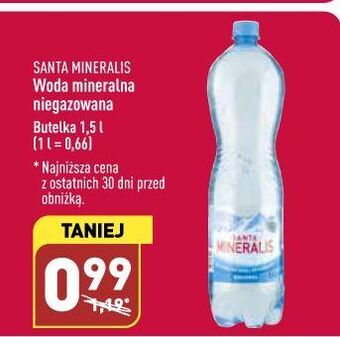ALDI Woda niegazowana santa mineralis oferta
