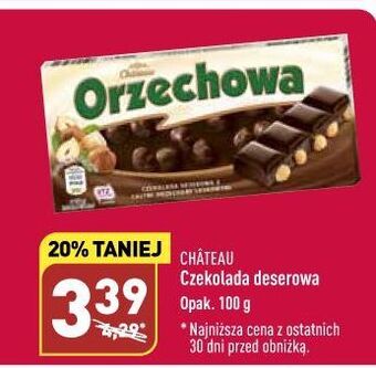 ALDI Czekolada orzechowa chateau oferta