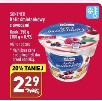 ALDI Kefir kremowy z owocami ogrodowymi sontner oferta