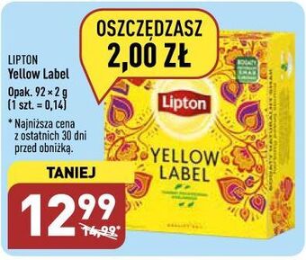 ALDI Herbata lipton yellow label tea oferta