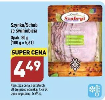 ALDI Szynka ze świniobicia szubryt oferta