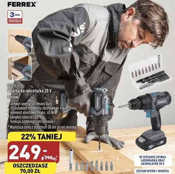 ALDI Wiertarko-wkrętarka ferrex oferta