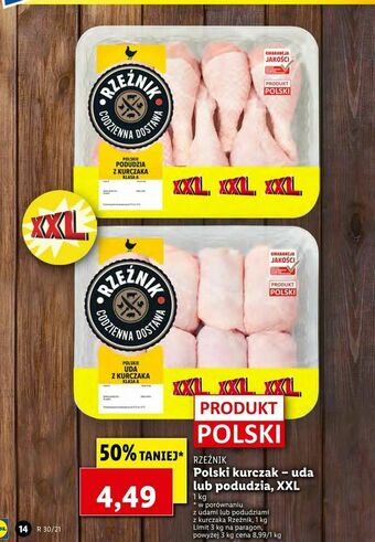 Lidl Polski kurczak - uda lub podudzia, XXL oferta