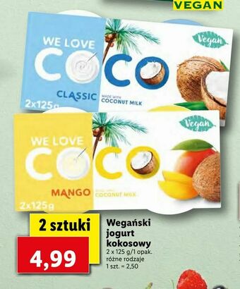 Lidl Wegański jogurt kokosowy oferta