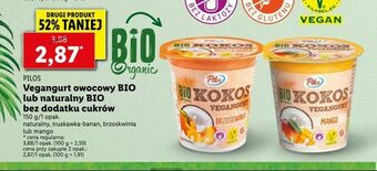 Lidl Vegangurt owocowy BIO lub naturalny BIO bez dodatku cukrów oferta