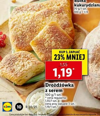 Lidl Drożdżówka z serem oferta