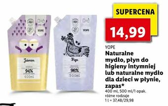 Lidl Naturalne mydło, płyn do higieny intymniej lub naturalne mydło dla dzieci w płynie, zapas oferta