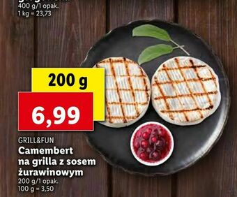 Lidl Camembert. na grilla z sosem żurawinowym oferta