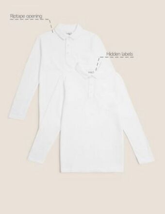 2pk unisex easy dressing school polo shirts (3-18 yrs)