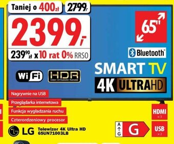 Media Expert LG telewizor 4K Ultra HD 65UN71003LB 65" oferta