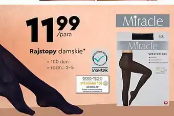 Biedronka Rajstopy winter 100 den rozm. 2-5 czarne miracle oferta