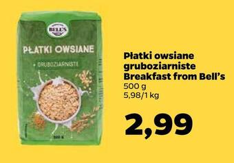 Netto Płatki owsiane gruboziarniste breakfast from bell's oferta