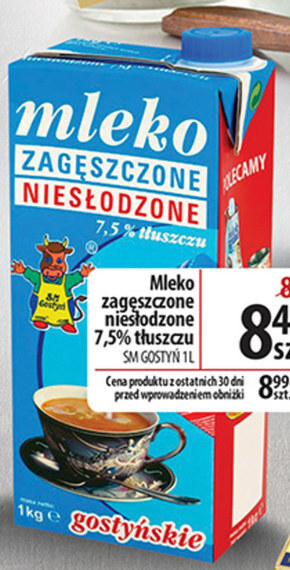 Delisso Delikatesy Sm gostyń mleko gostyńskie zagęszczone niesłodzone 7,5% 1 kg oferta