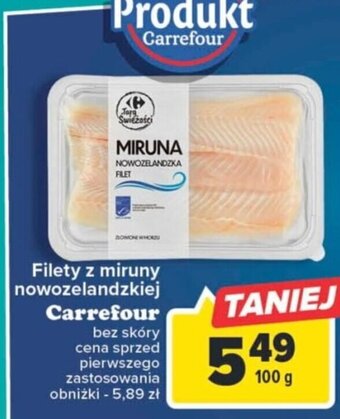 Carrefour Carrefour Filety z miruny nowozelandzkiej 100g oferta