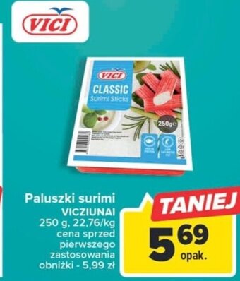 Carrefour Vici Paluszki surimi Vicziuani 250g oferta