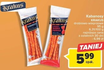 Carrefour Krakus Kabanosy drobiowo-wieprzowe 95g oferta