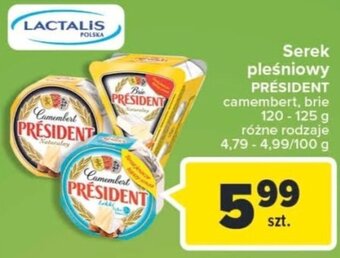 Lactalis Serek pleśniowy Presidet camembert, brie 120-125g, różne rodzaje
