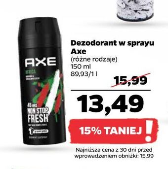 Netto Dezodorant axe africa oferta