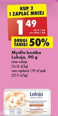 Biedronka Mydło soothing cotton milk & provitamin b5 luksja creamy soft oferta