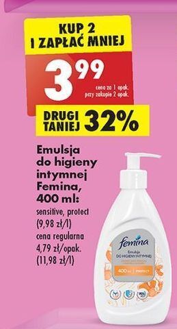 Biedronka Emulsja do higieny intymnej protect pompka femina intimea oferta