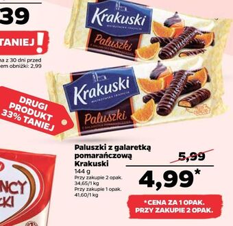Netto Paluszki w czekoladzie z galaretką pomarańczową krakuski oferta