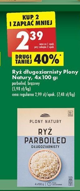 Biedronka Ryż parboiled plony natury oferta