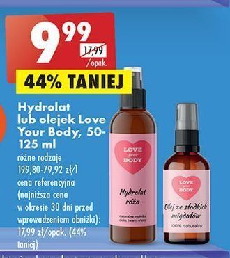 Biedronka Olej ze słodkich migdałów love your body oferta