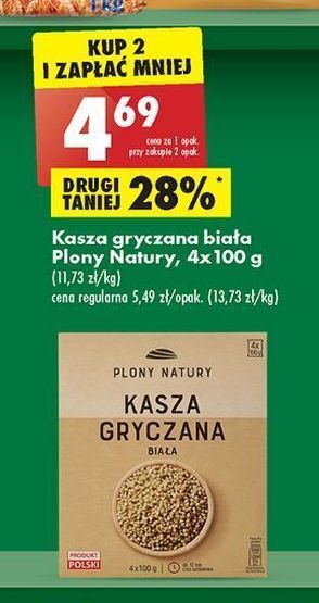 Biedronka Kasza gryczana biała plony natury oferta