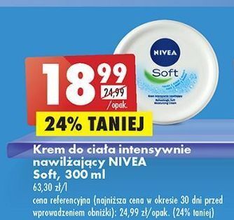 Biedronka Krem do twarzy i ciała intensywnie nawilżający nivea soft oferta