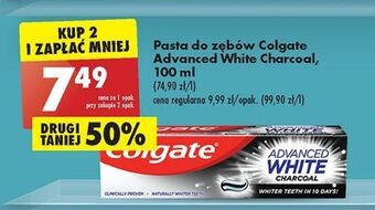 Biedronka Pasta do zębów charcoal colgate advanced white oferta