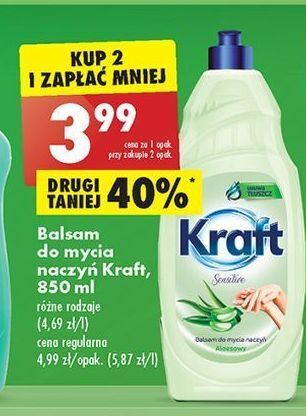 Biedronka Płyn do mycia naczyń aleosowy kraft oferta
