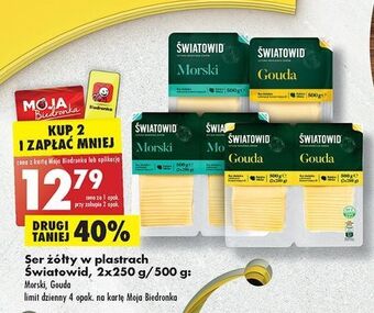 Biedronka Ser gouda plastry światowid oferta