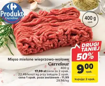 Carrefour Carrefour Mięso mielone wieprzowo-wołowe 400g oferta