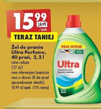 Biedronka Żel do prania białego ultra perfume oferta