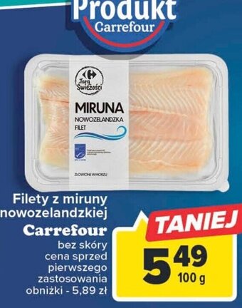 Carrefour Carrefour Filety z miruny nowozelandzkiej 100g oferta