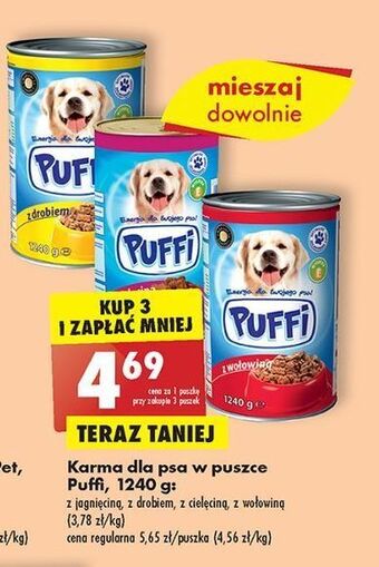 Biedronka Karma dla psa z cielęciną puffi oferta