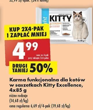 Biedronka Karma dla kota light 2x kurczak łosoś kitty oferta
