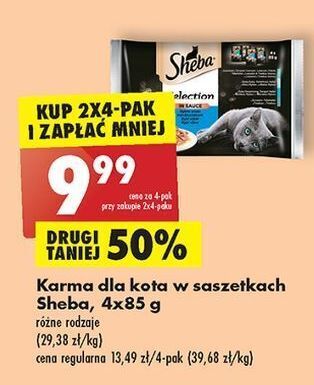 Biedronka Karma dla kota smaki rybne sheba selection in sauce oferta