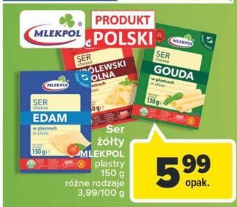 Carrefour Ser królewski z kolna - plastry mlekpol oferta