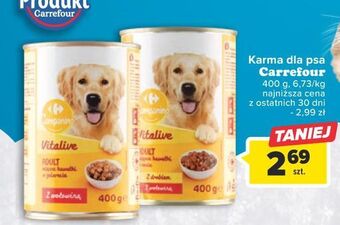 Carrefour Karma dla psa z drobiem carrefour vitalive oferta